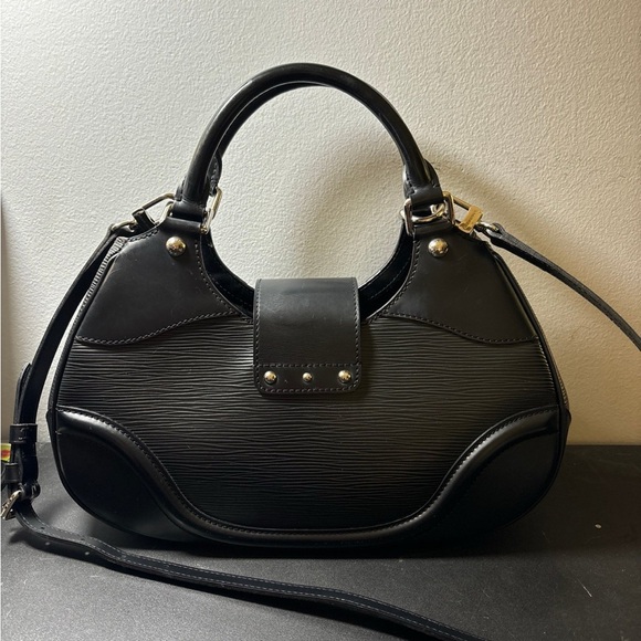 Louis Vuitton Sac Montaigne 2 Way Shoulder Bag Noir Black w/Dust Bag - Picture 2 of 15